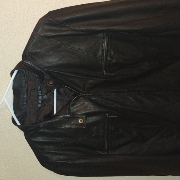 Lafayette 148 100% Leather Dark Brown Mocha Jacket 14 - Picture 2 of 6